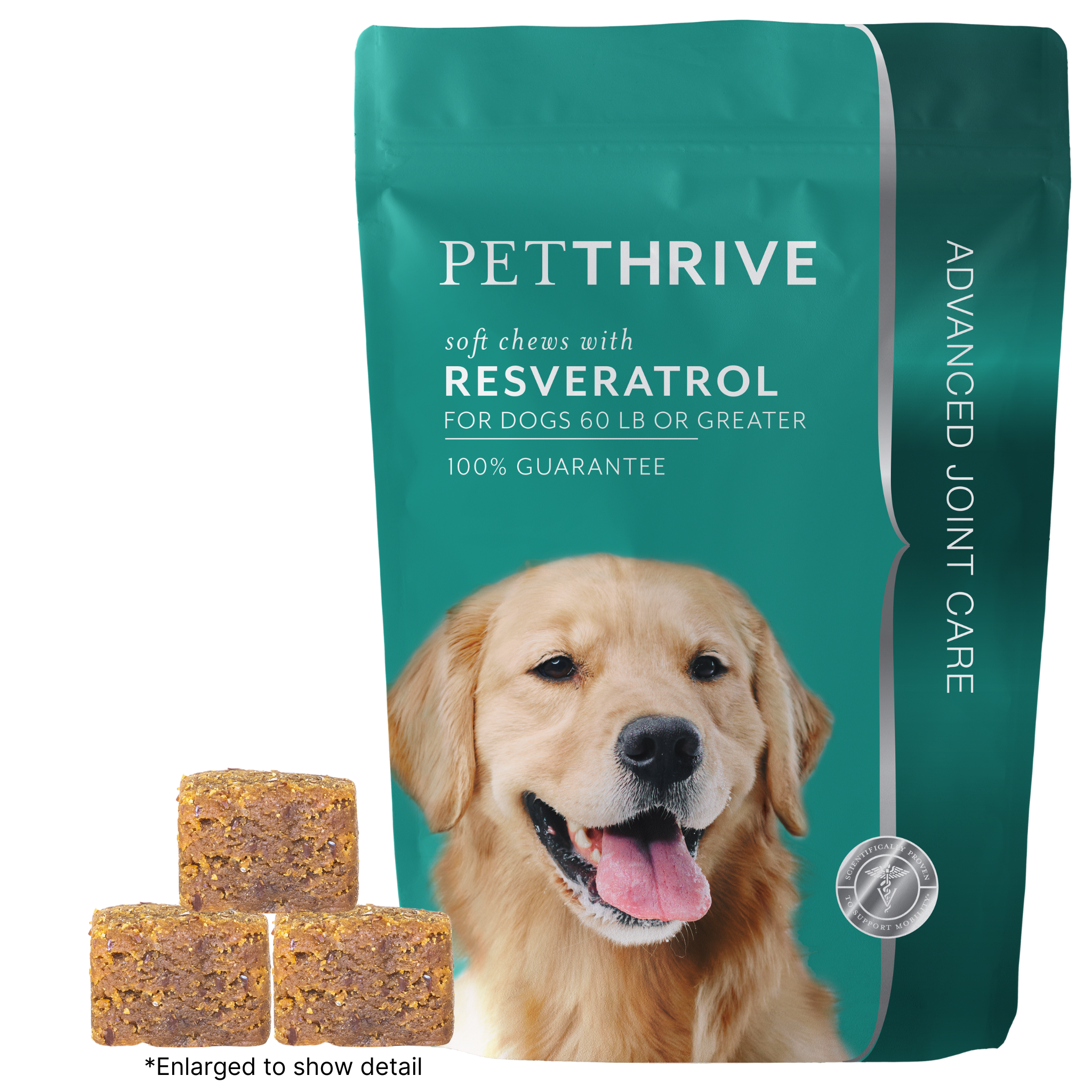 Petthrive Soft Chews With Resveratrol (Large Breed)