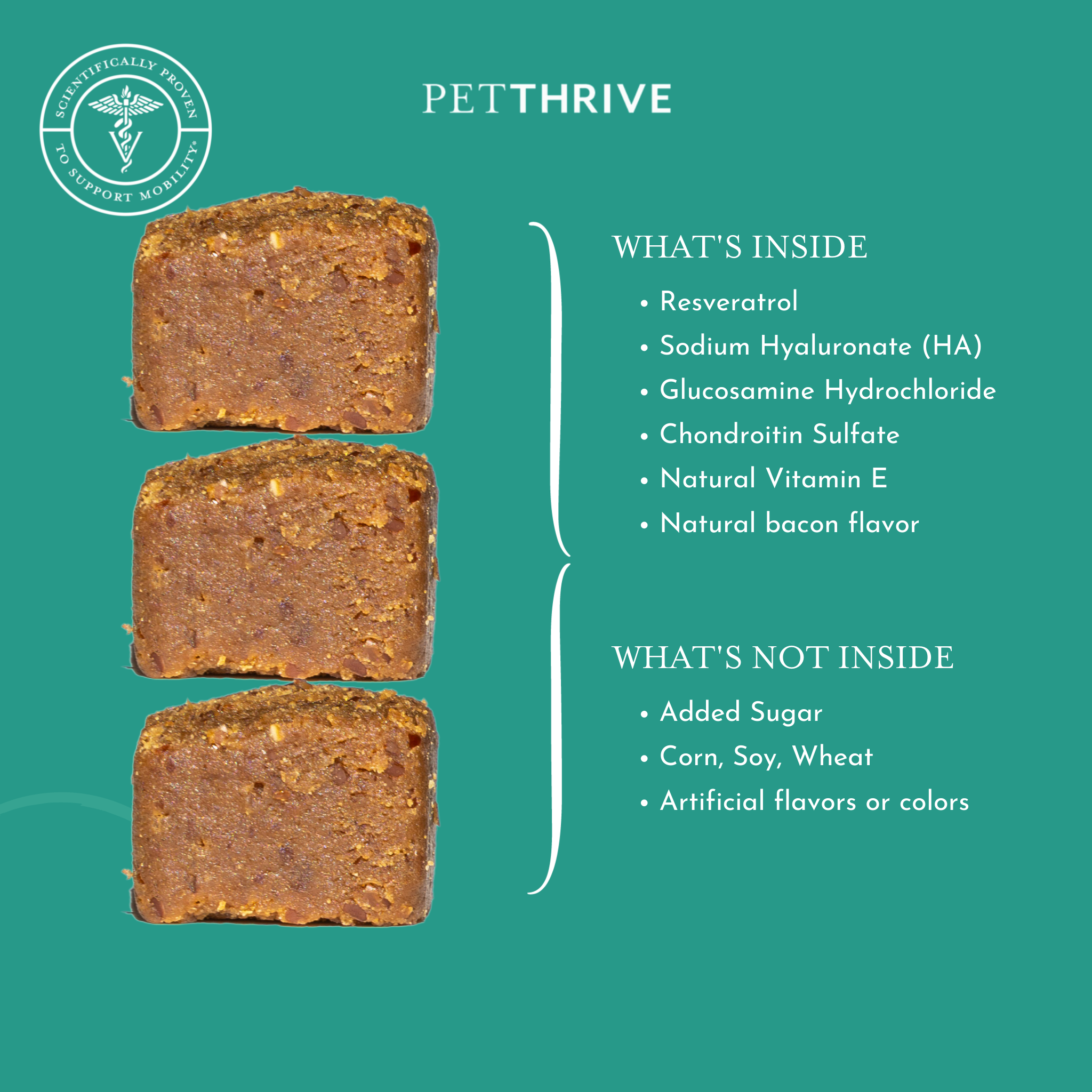 Petthrive Soft Chews With Resveratrol (Small Breed)
